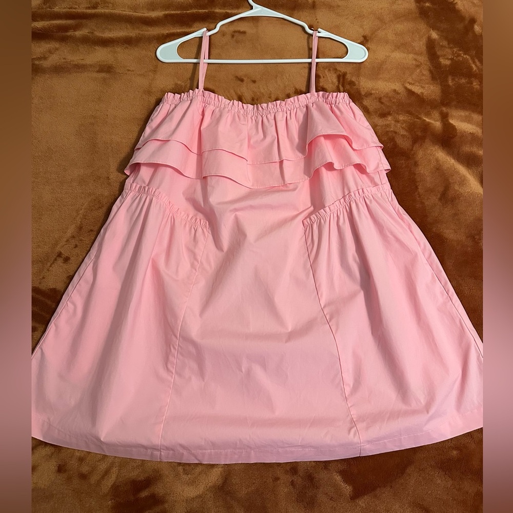 Laynee & Lee Pink Ruffle Sundress Top Size Small
